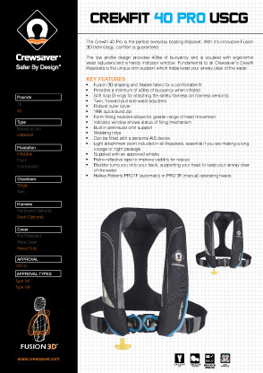 CrewFit 40 Pro Spec Sheet