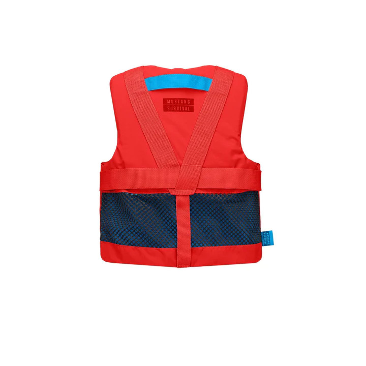 Rev Youth Foam Vest - Rear View (Imperial Red)