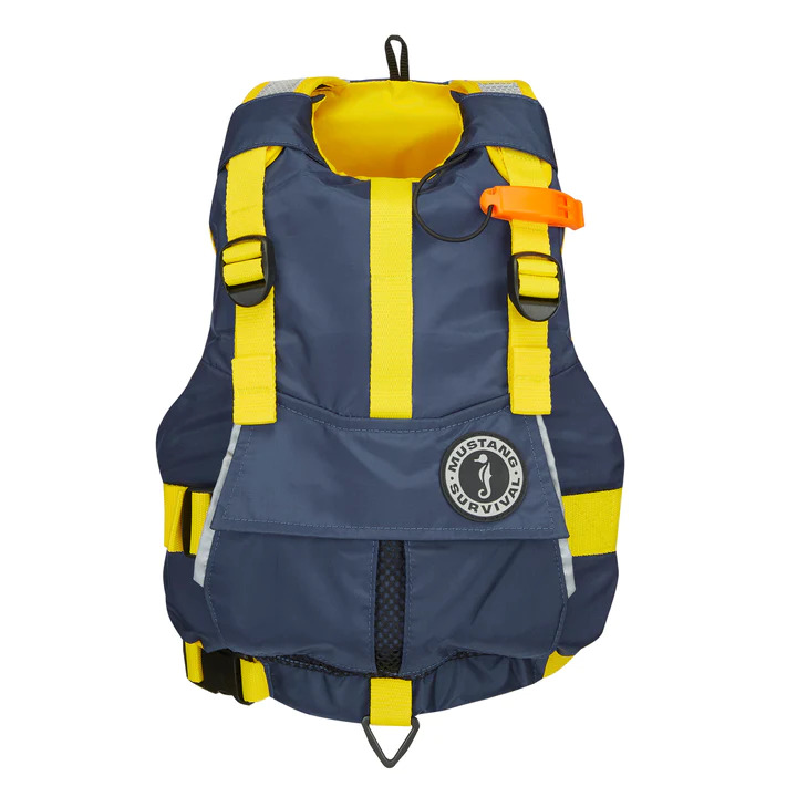 Mustang Bobby Youth Foam Vest (Navy Blue) - Front