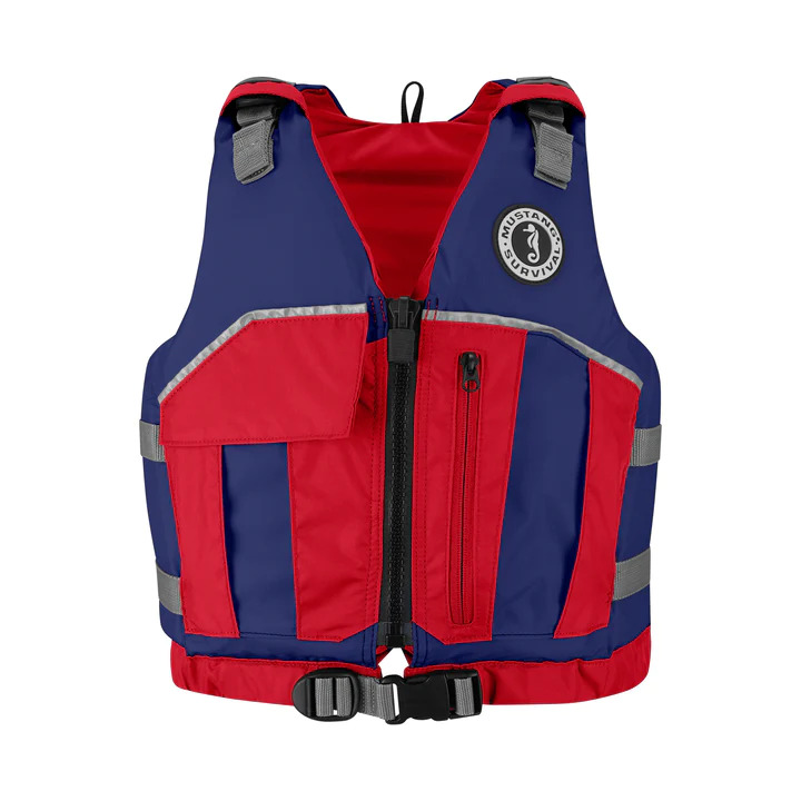 Mustang Youth Reflex Foam Vest (Navy-Red) - Front #2