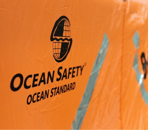 Ocean Standard Logo on raft