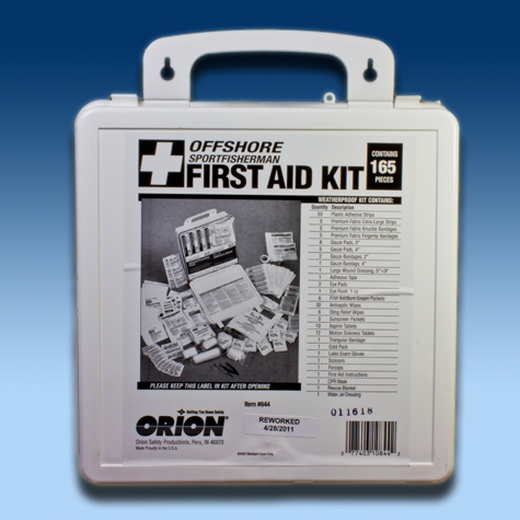 Orion Offshore Sportfisher first aid kit back