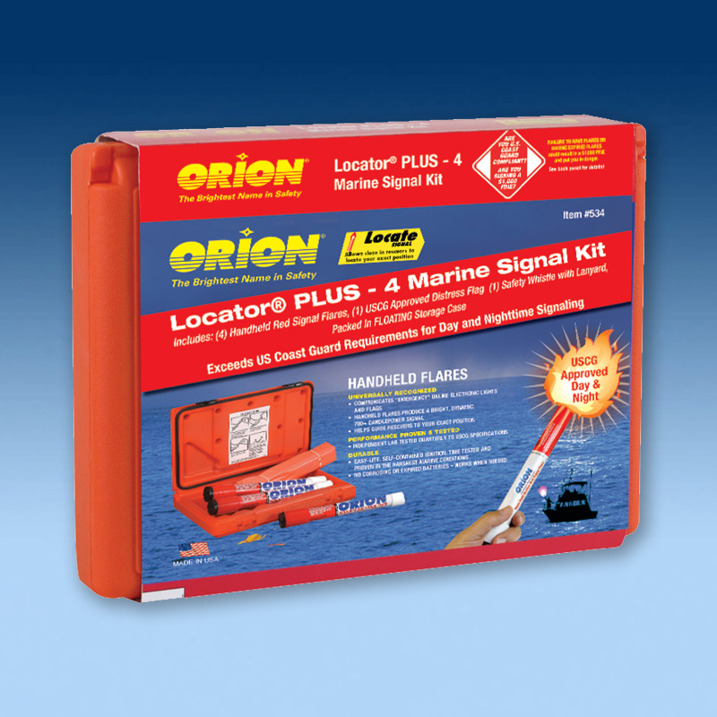  Orion Locator® Plus 4 Signal Kit with Whistle & Flag in Floating Case