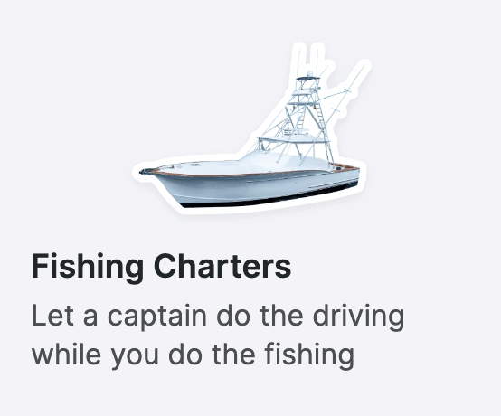Equipment for Fishing Boat Rentals & Charters