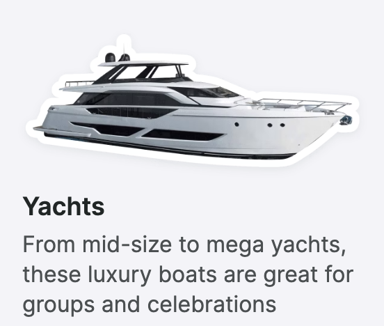 Equipment for Yacht Rentals
