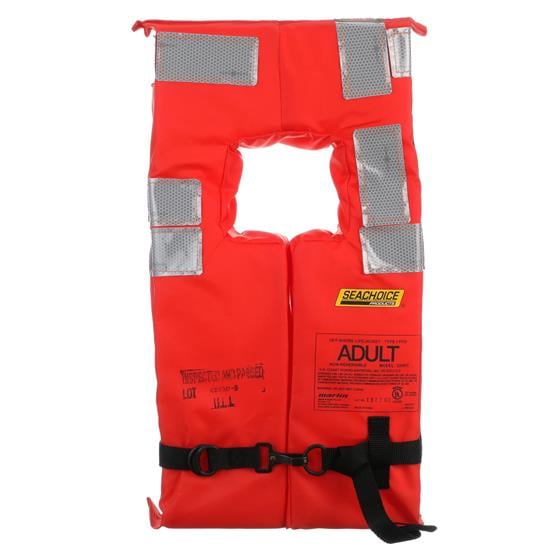 Seachoice 85900 Type I Commercial Offshore Vest With SOLAS Reflective Tape,  Adult